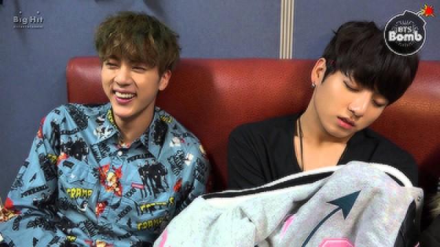 Sleeping Baby bothered with Jin