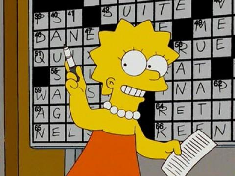 Homer and Lisa Exchange Cross Words