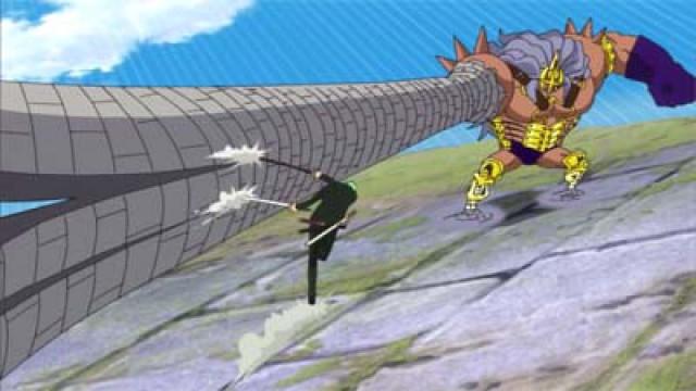 The Struggle with Pica! Zoro's One Finishing Move