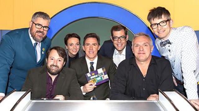 Gareth Malone, Amanda Abbington, Richard Osman, Phill Jupitus, and Greg Davies.