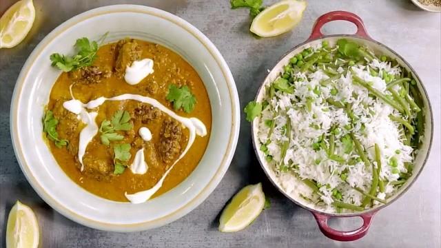 Beef Kofta Curry and Spring Frittata