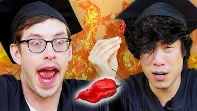 Try Guys Try The Ghost Pepper Challenge