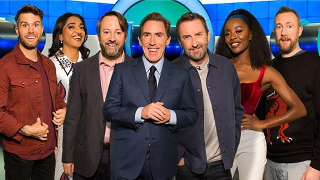 Joel Dommett, Sindhu Vee, Alex Horne and AJ Odudu