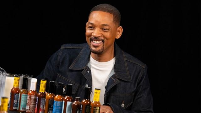 Will Smith Can't See While Eating Spicy Wings