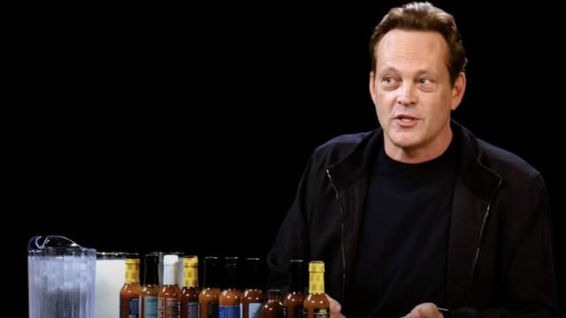 Vince Vaughn Catches a Hot Streak While Eating Spicy Wings