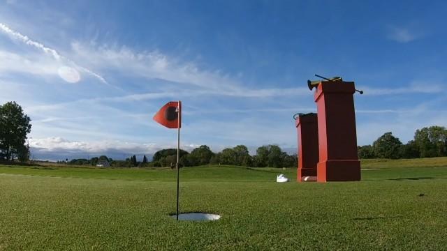 The hole with the little red flag