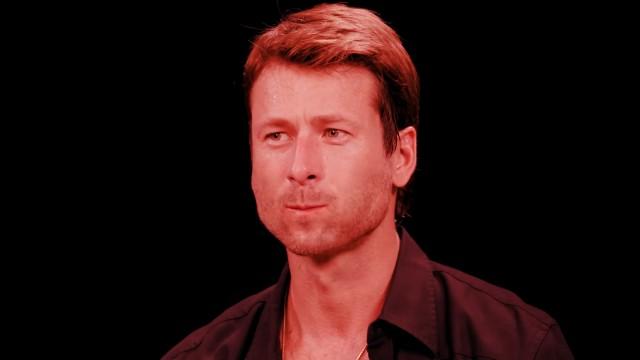 Glen Powell Needs a Wingman While Eating Spicy Wings