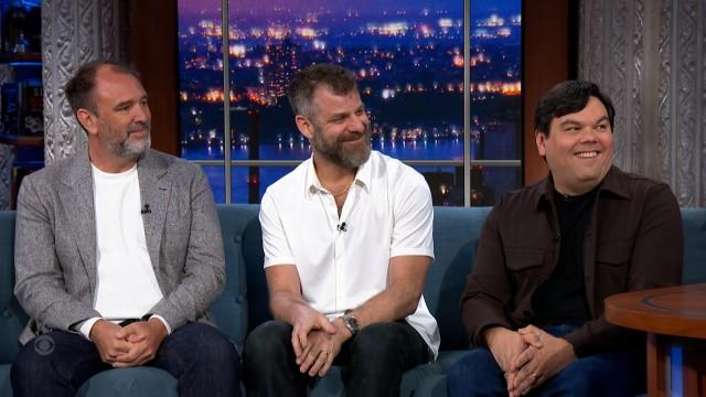 Trey Parker, Matt Stone, Robert Lopez, Andrew Rannells, Cast of “The Book of Mormon”