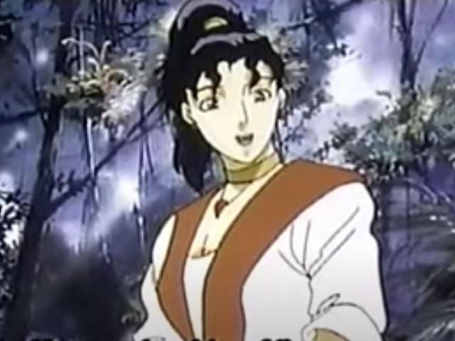 A mysterious beautiful woman appears!