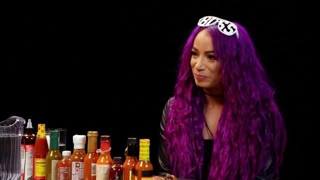 Sasha Banks Bosses Up While Eating Spicy Wings