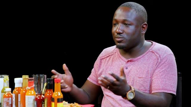 Hannibal Buress Freestyles While Eating Spicy Wings