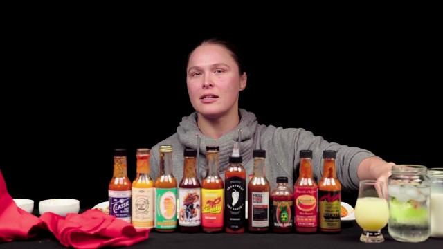 Ronda Rousey Splits Bones While Eating Spicy Wings