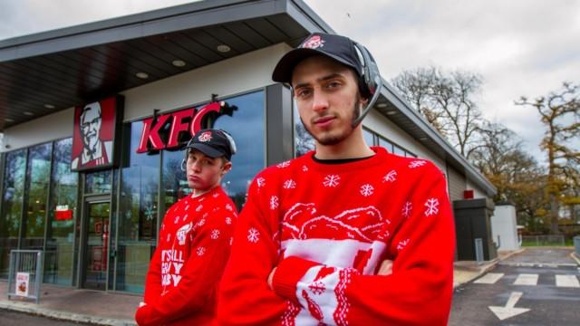 Inside KFC at Christmas