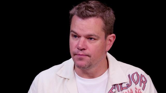 Matt Damon Sweats From His Scalp While Eating Spicy Wings