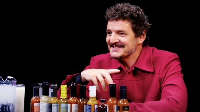 Pedro Pascal Cries From His Head While Eating Spicy Wings