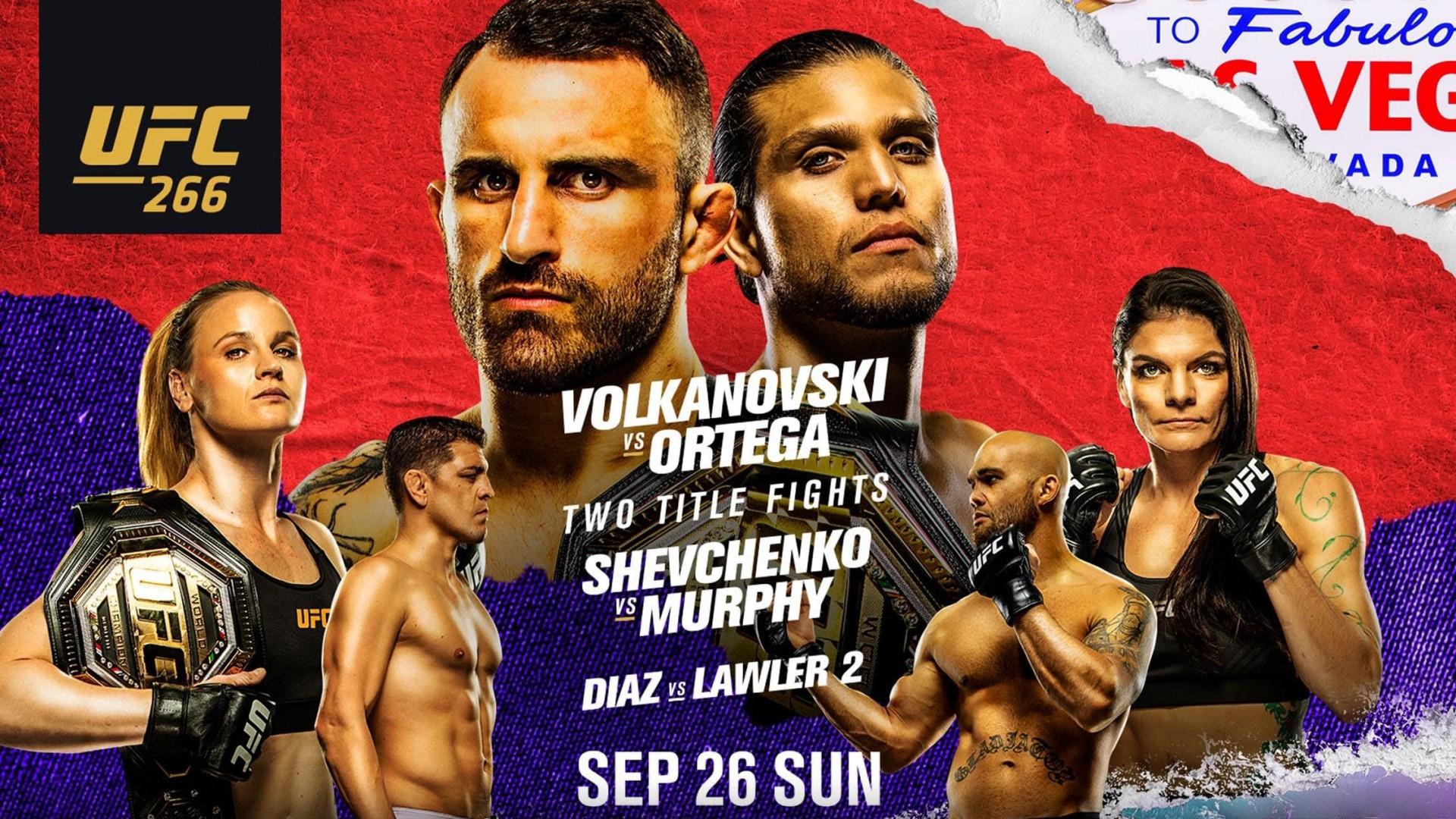 UFC 266: Volkanovaski vs. Ortega