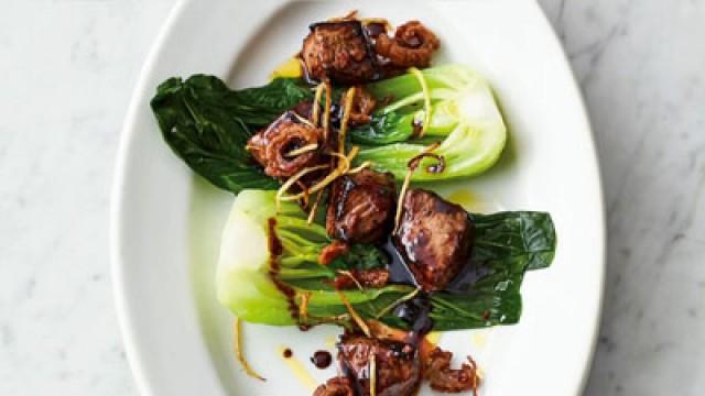 Ginger Beef, Crispy Squid, Pork Gratin & Polenta Cake